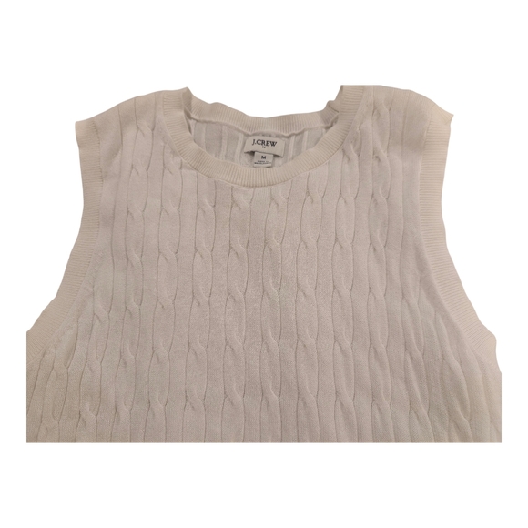 J. Crew Cable Knit Button Front Cardigan & Shell Set In Off-White - Picture 6 of 12